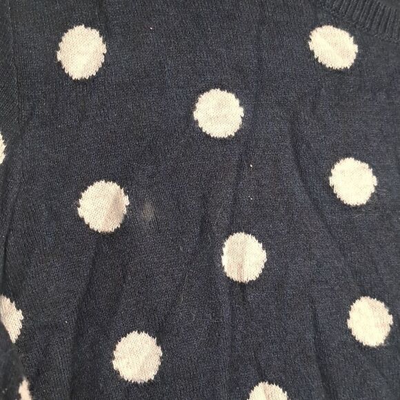 Navy and White Polka Dot Sweater - Picture 3 of 3